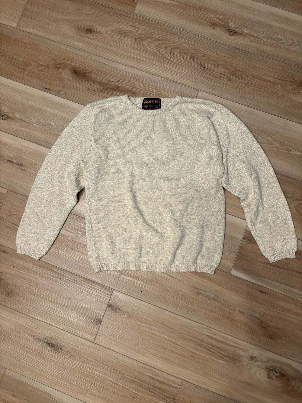 Rare Vintage WOOLRICH Plain Knit Pullover Sweater 90s Cream